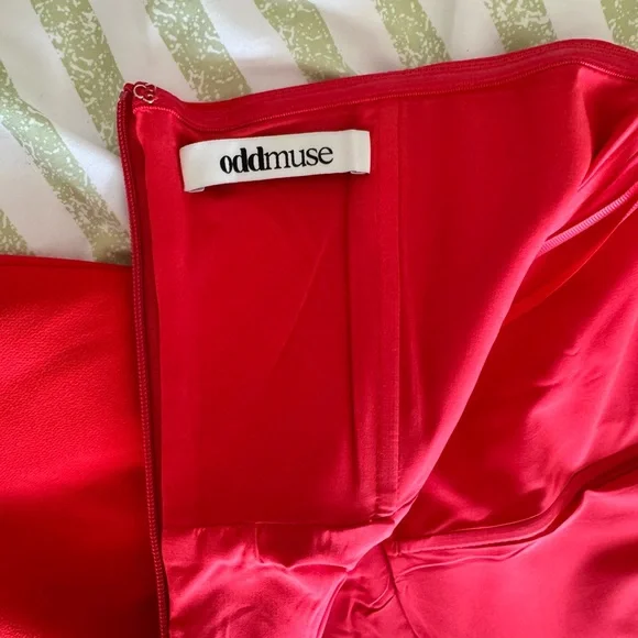 Odd Muse Red Strapless Dress - Picture 4 of 7